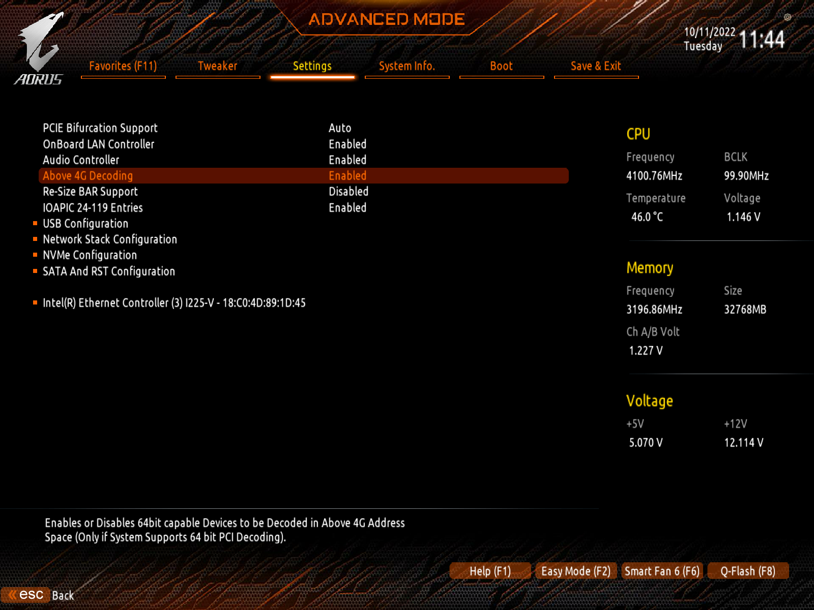 BIOS settings #1